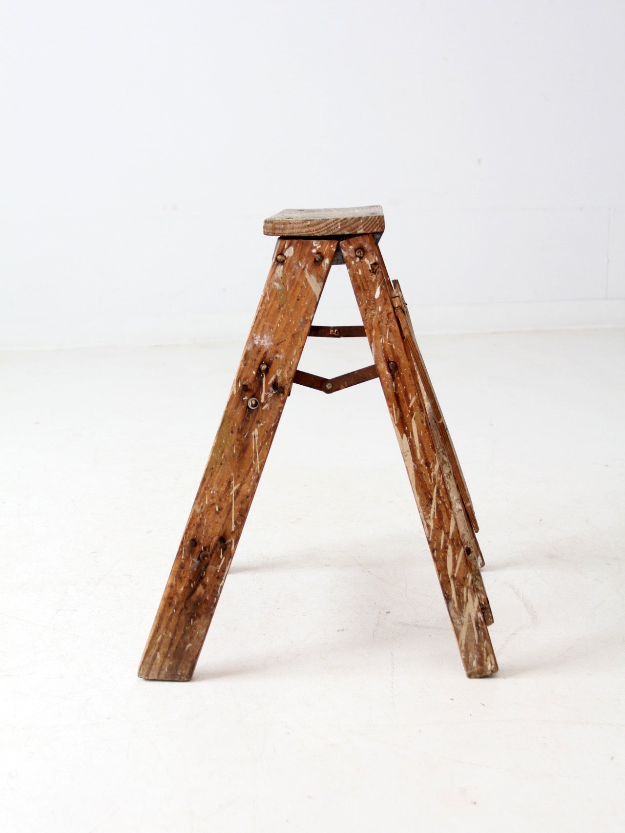 vintage wood step ladder