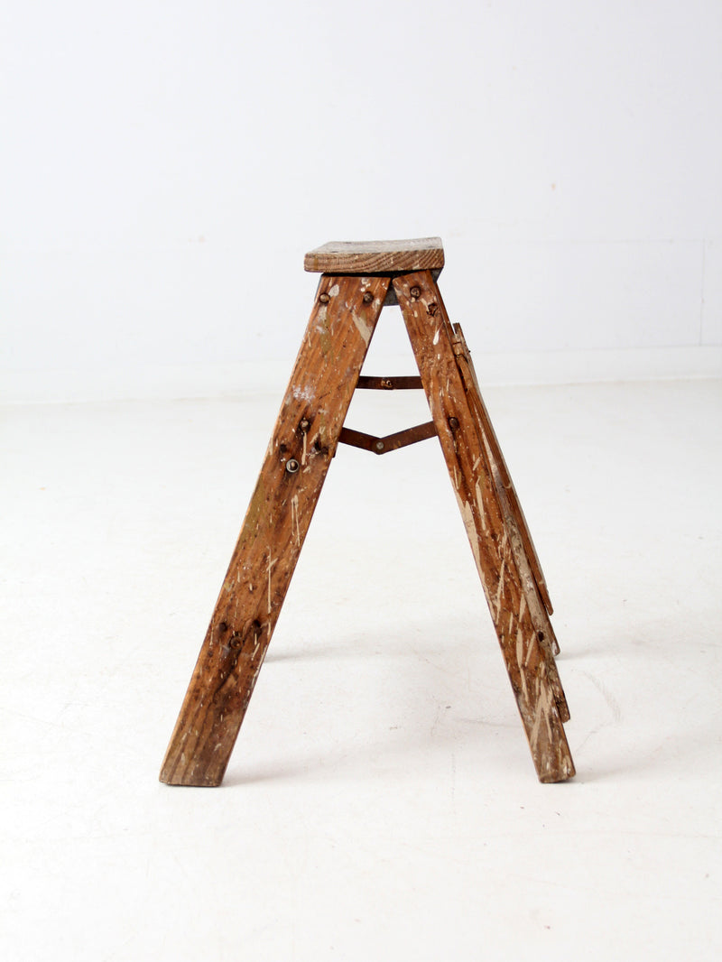 vintage wood step ladder