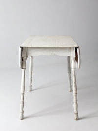 antique white painted drop leaf farmhouse table