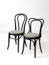 vintage painted bentwood chairs with upholstery pair