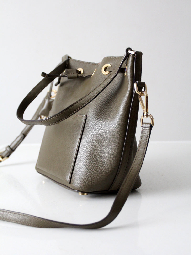 Michael Kors Greenwich leather bucket bag