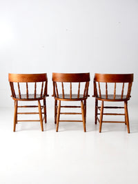 antique wood captain’s chairs | set of 3