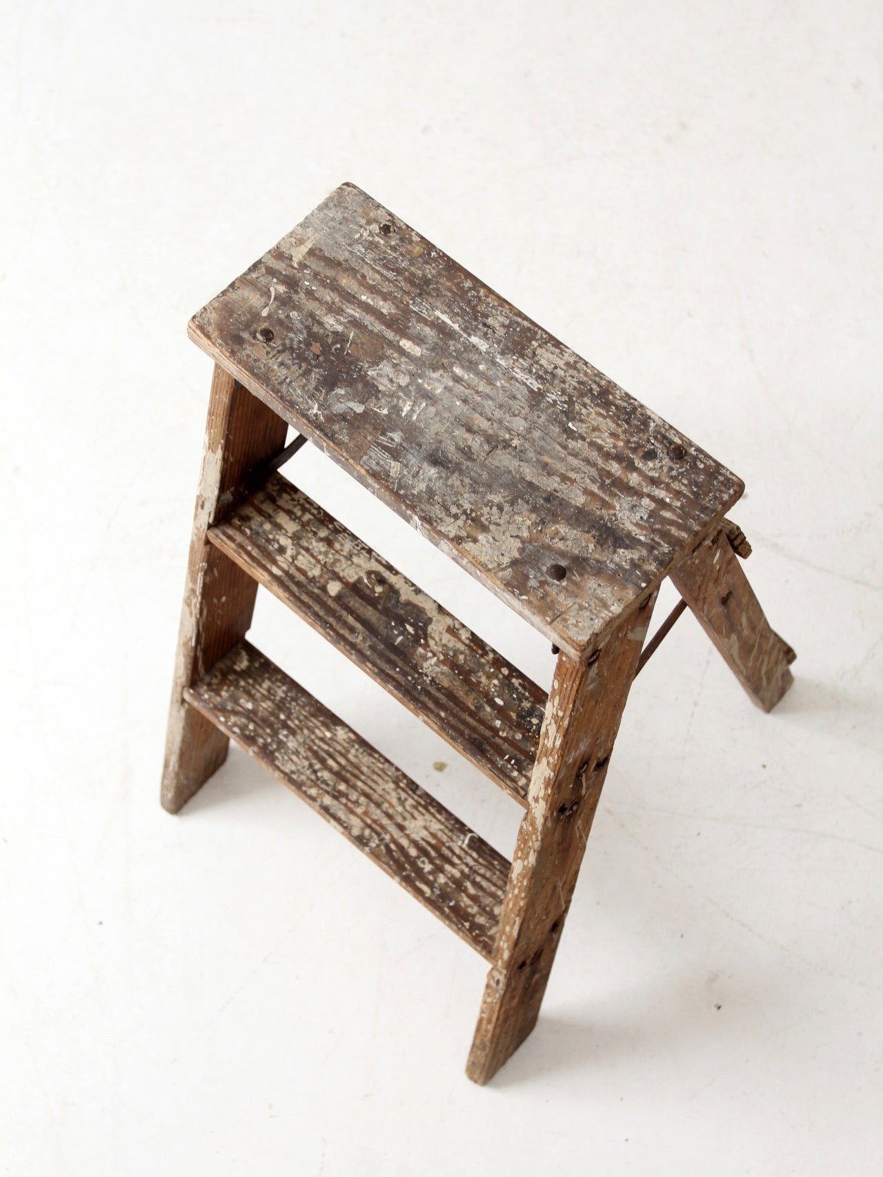 vintage wood step ladder