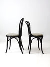 vintage painted bentwood chairs with upholstery pair