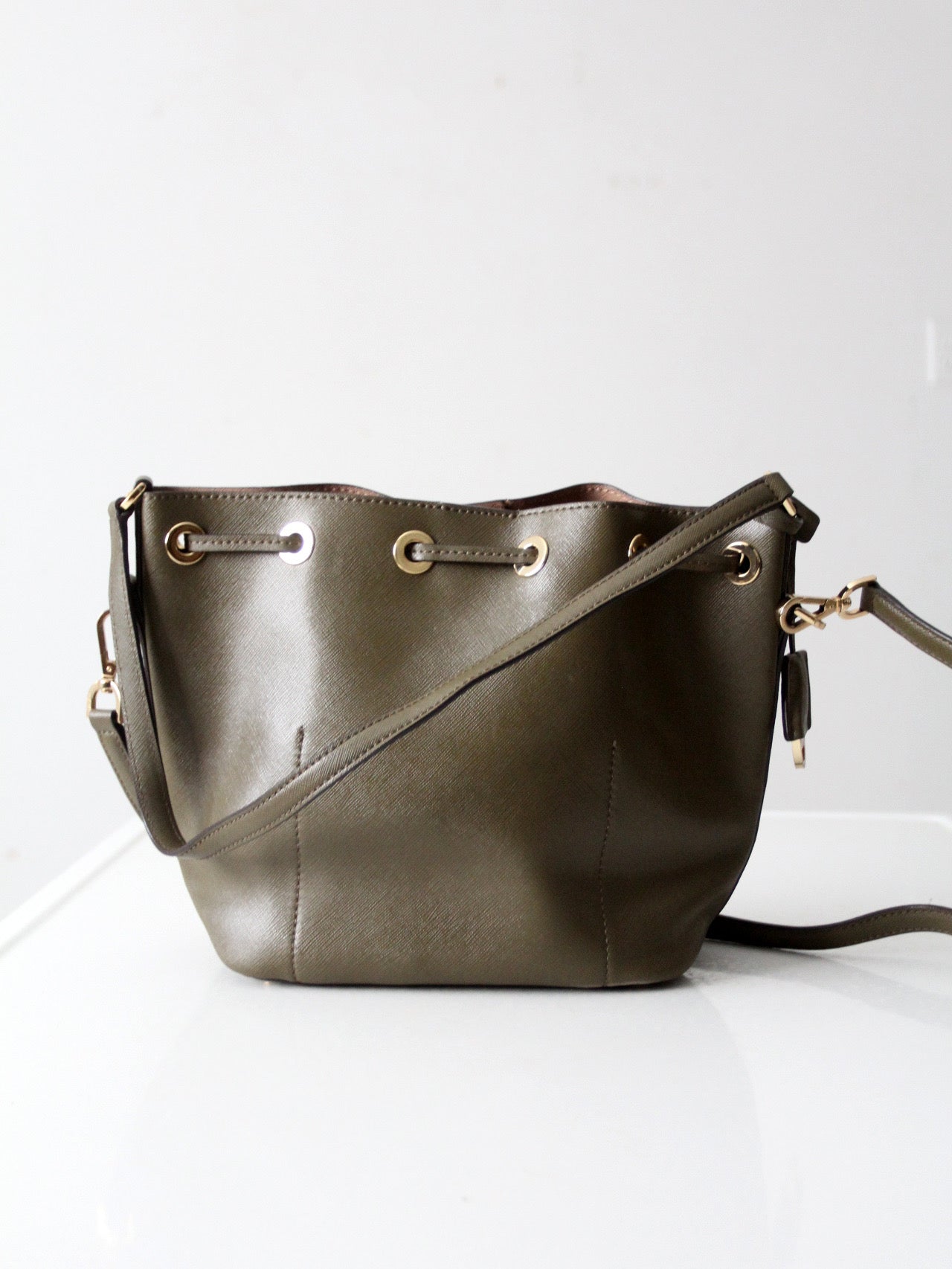 Michael Kors Greenwich leather bucket bag