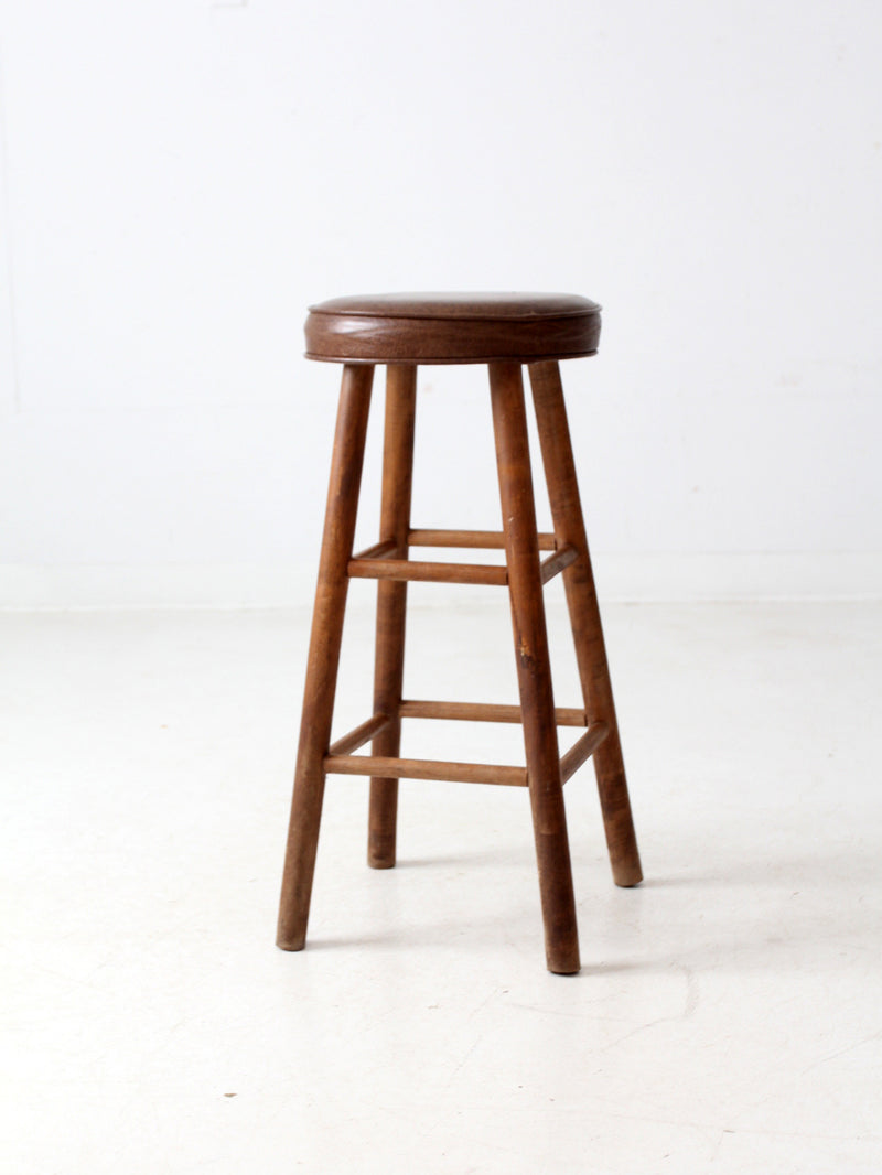 vintage wooden bar stool