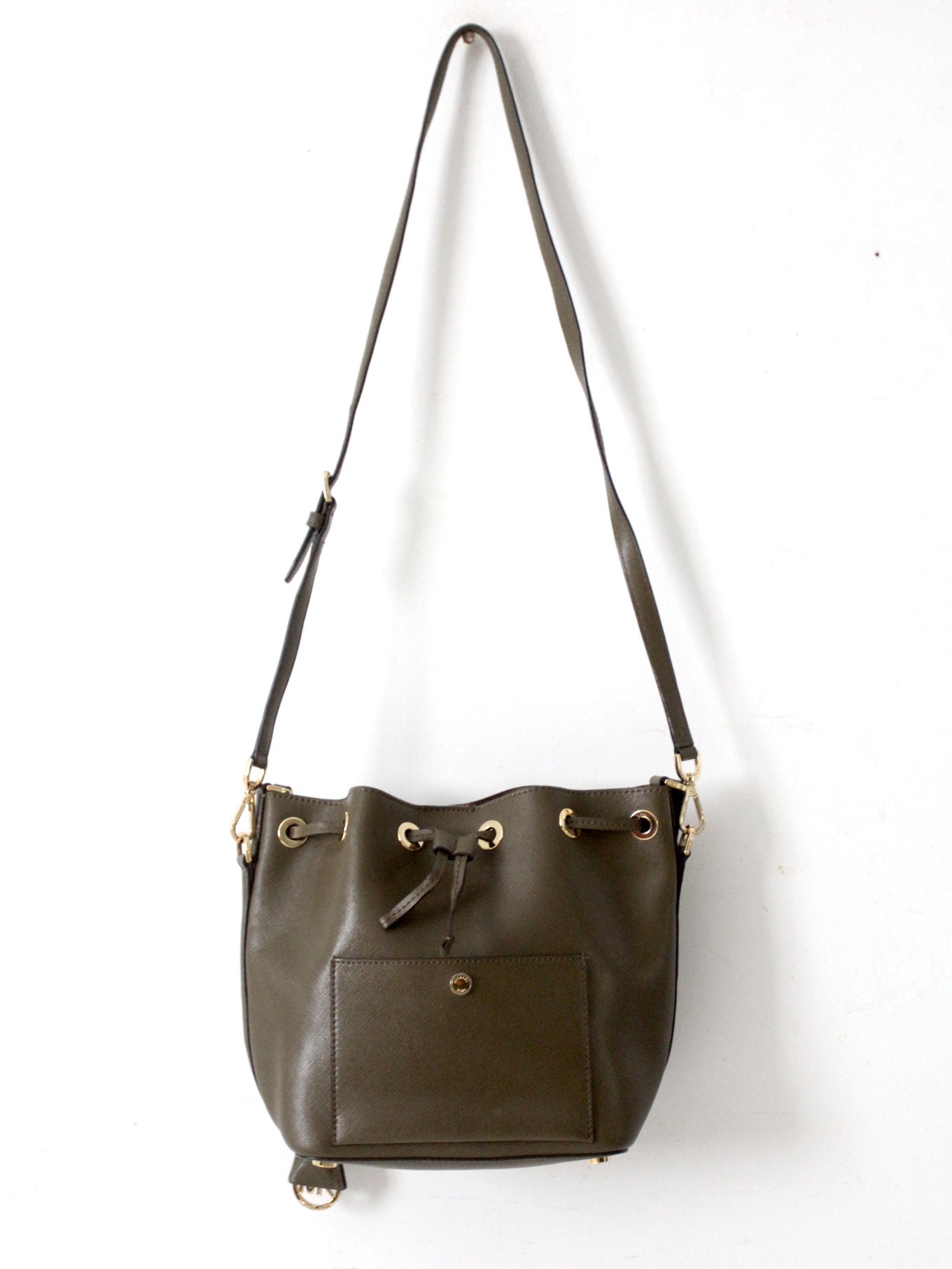 Michael Kors Greenwich leather bucket bag