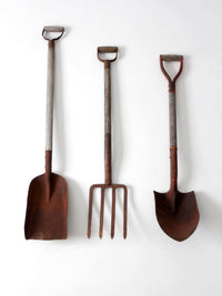 vintage garden tool set