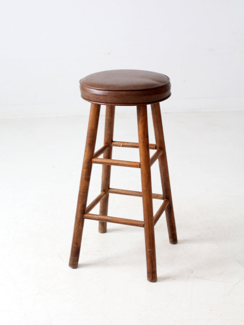 vintage wooden bar stool