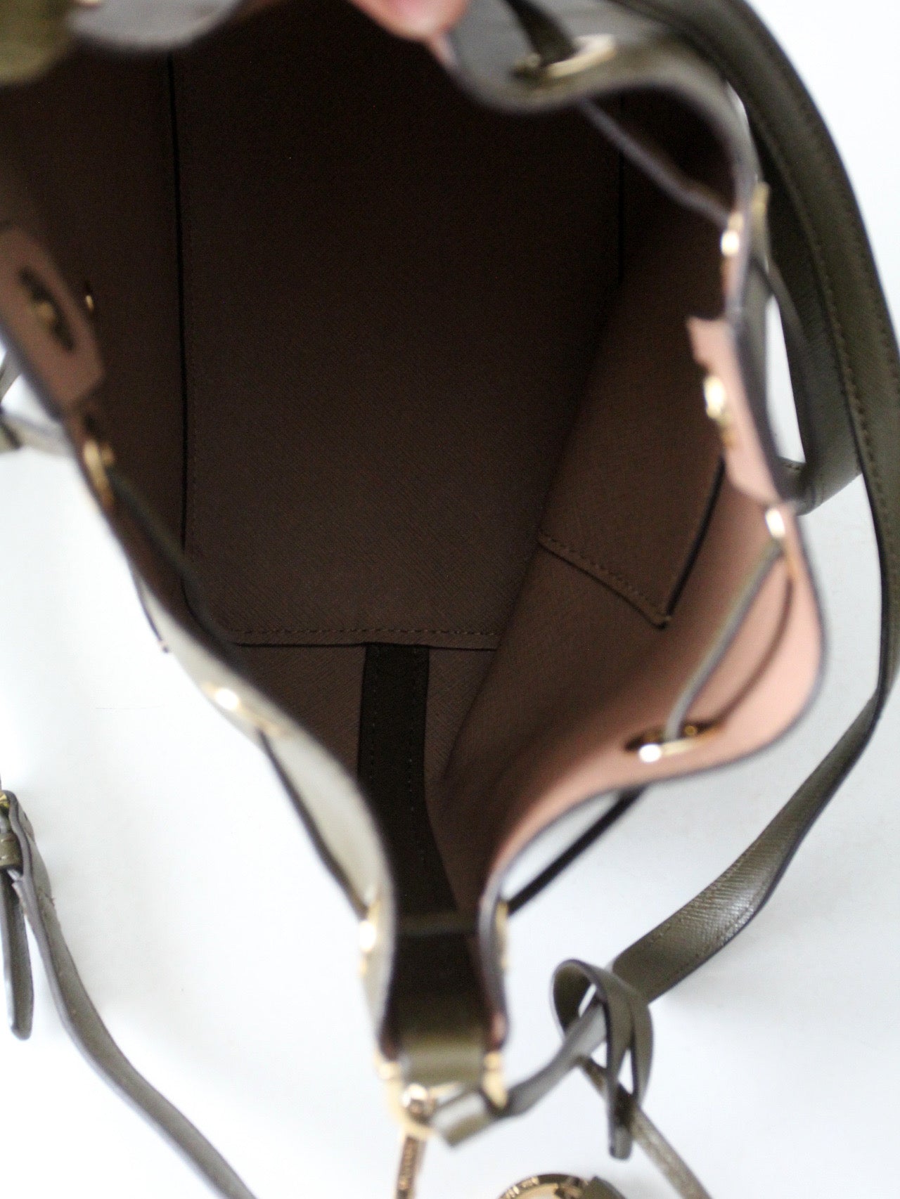 Michael Kors Greenwich leather bucket bag