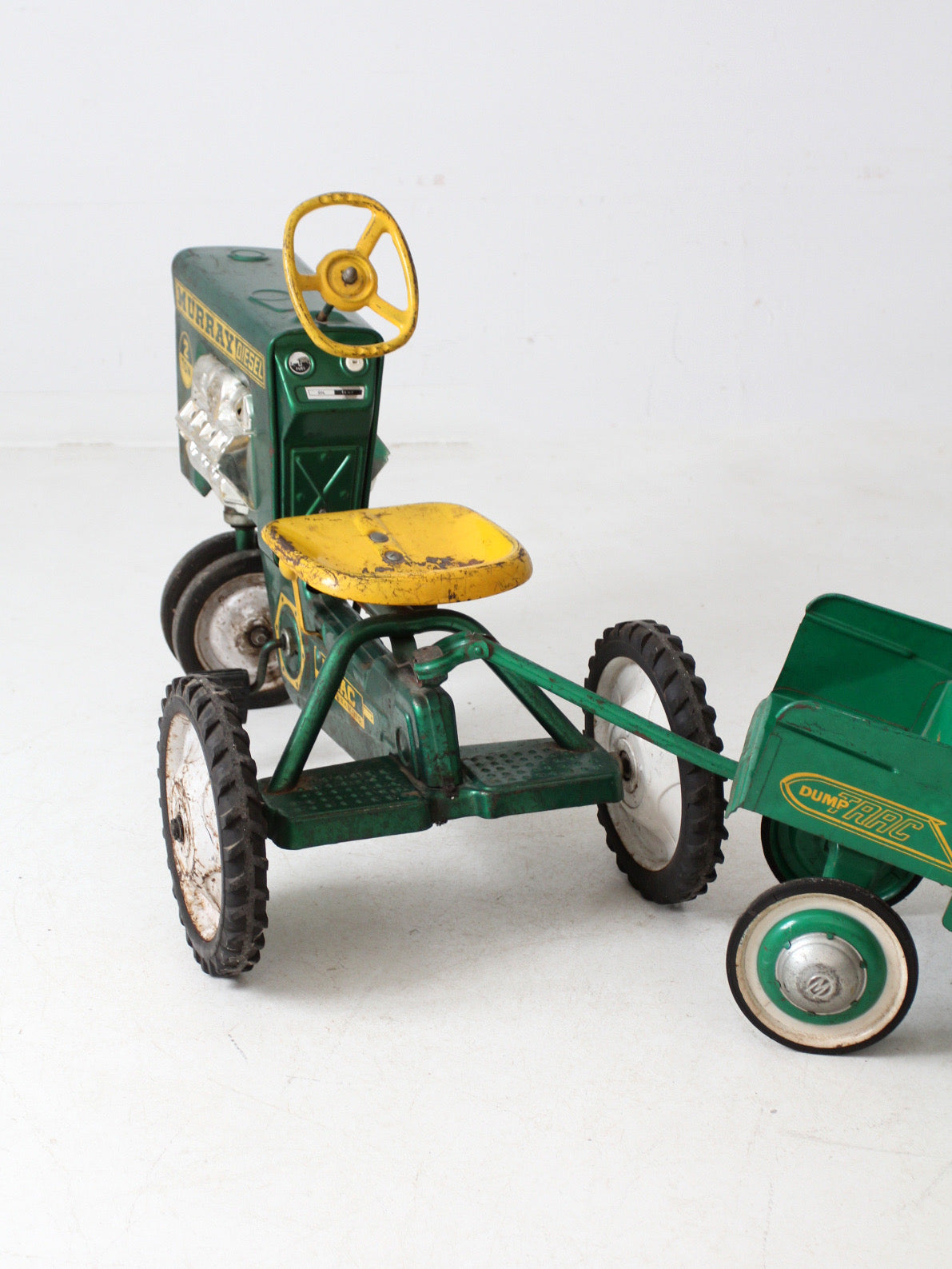 vintage Murray push pedal tractor with cart