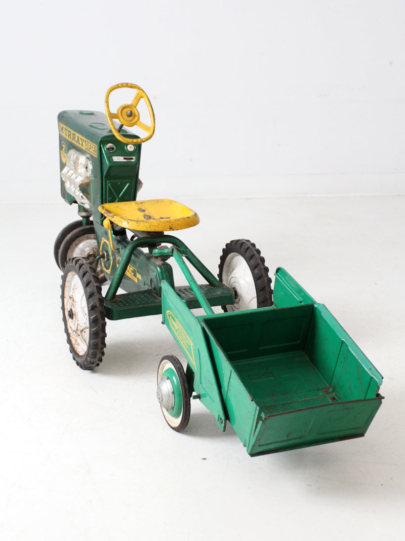 vintage Murray push pedal tractor with cart