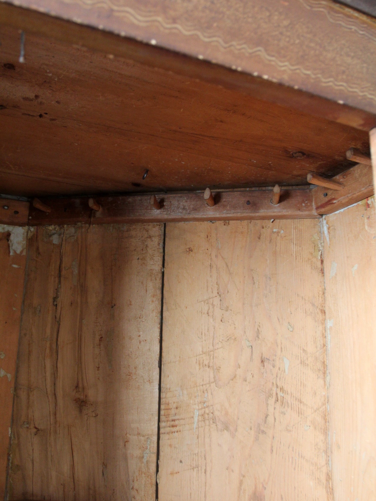 antique mid-19th century corner cupboard