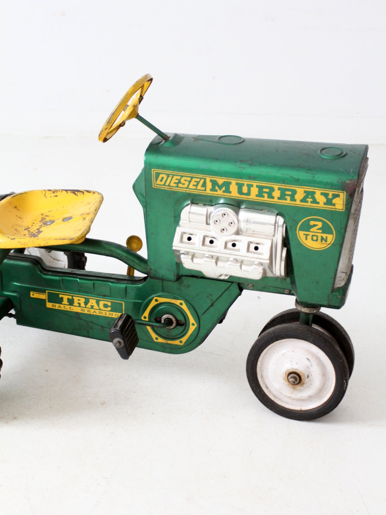 vintage Murray push pedal tractor with cart
