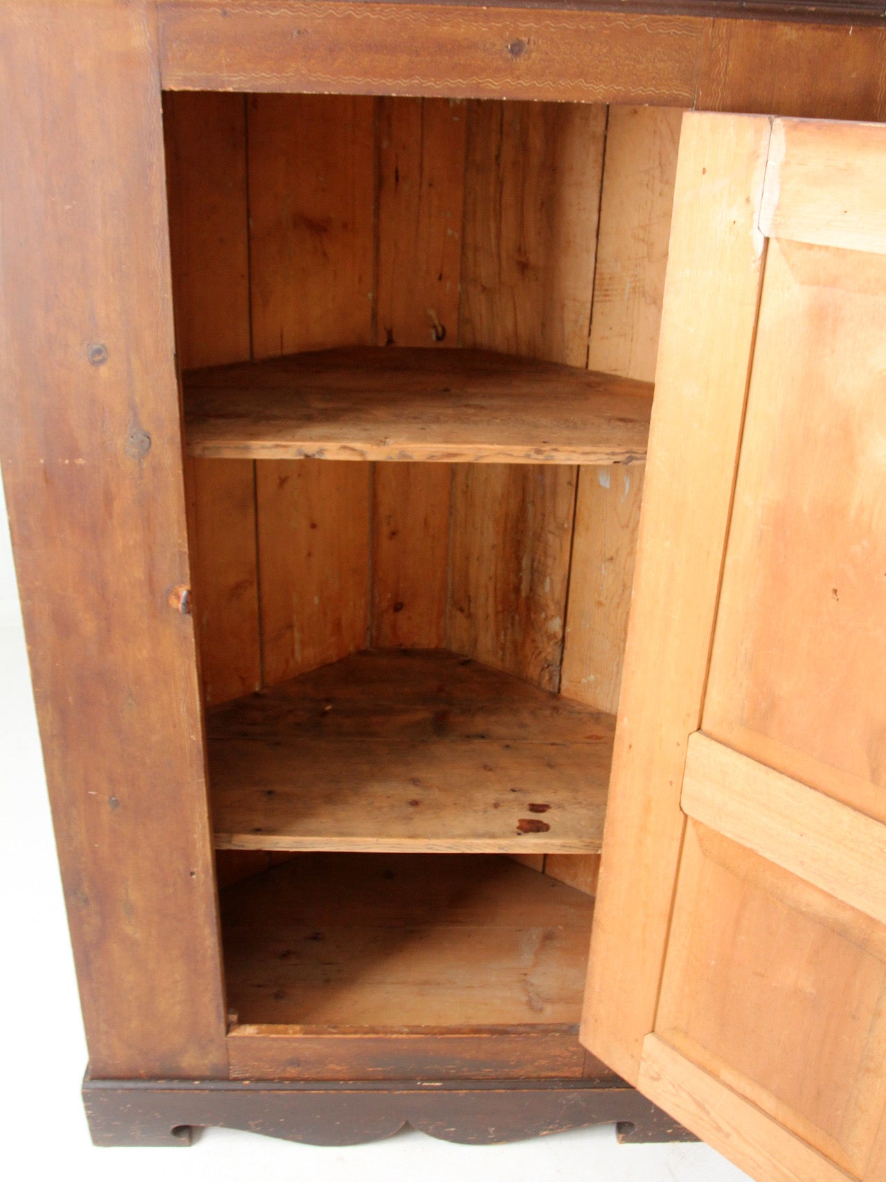 antique mid-19th century corner cupboard