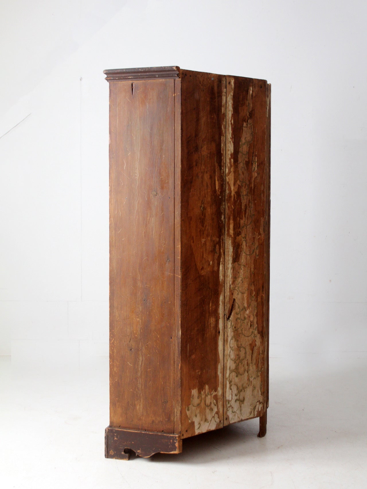 antique mid-19th century corner cupboard