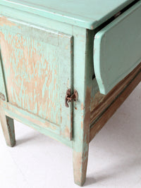 antique enamel-top Hoosier kitchen work table