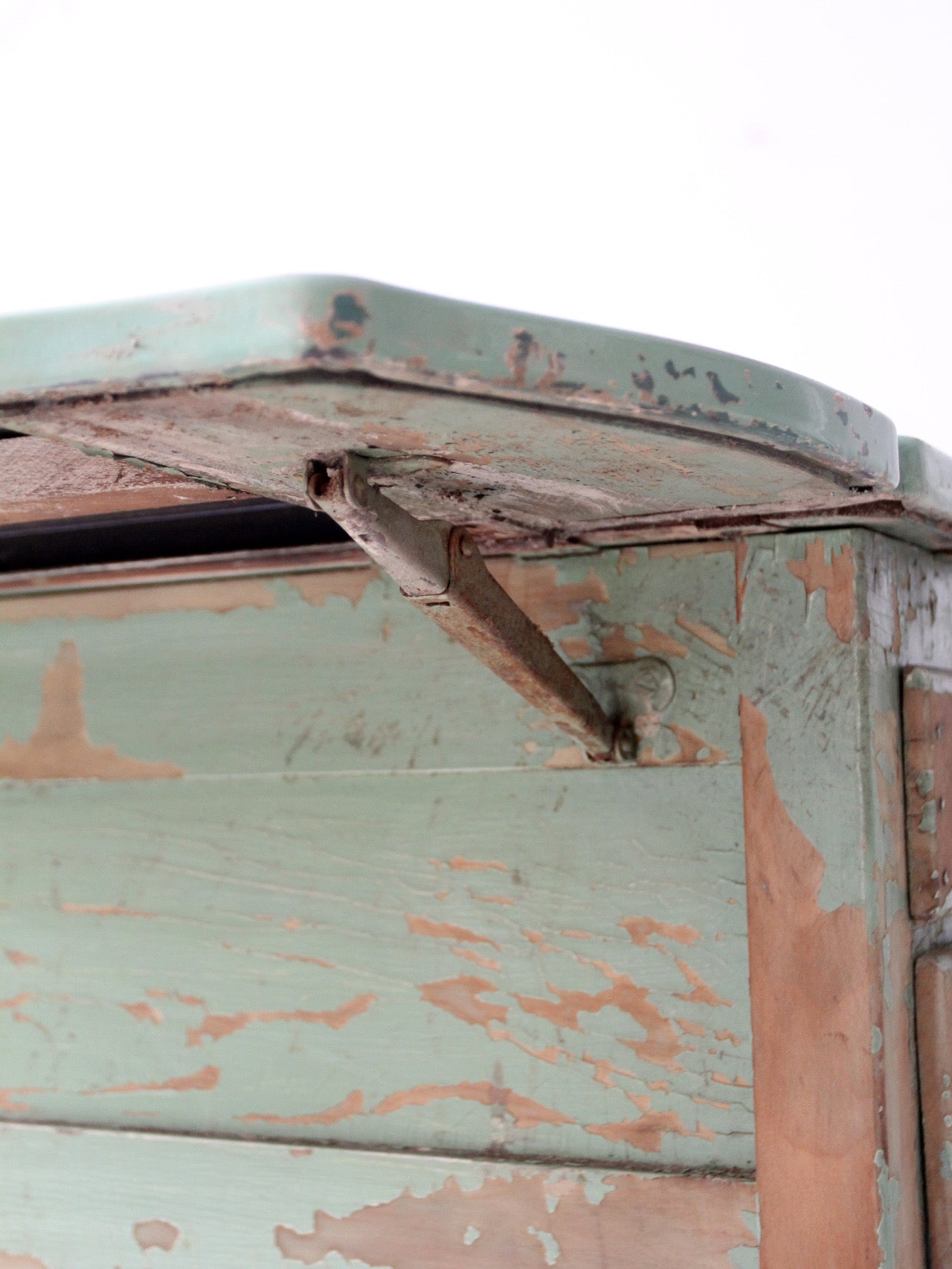 antique enamel-top Hoosier kitchen work table