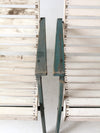 vintage slat wood folding chairs pair
