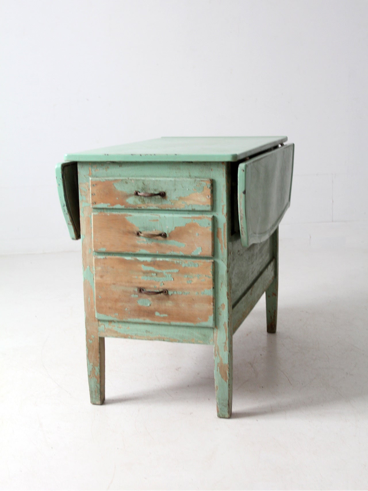 antique enamel-top Hoosier kitchen work table