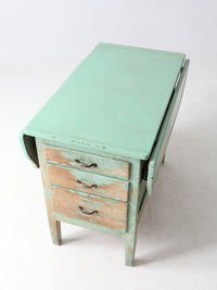 antique enamel-top Hoosier kitchen work table