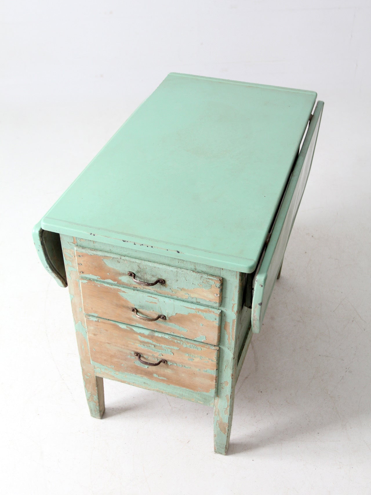 antique enamel-top Hoosier kitchen work table