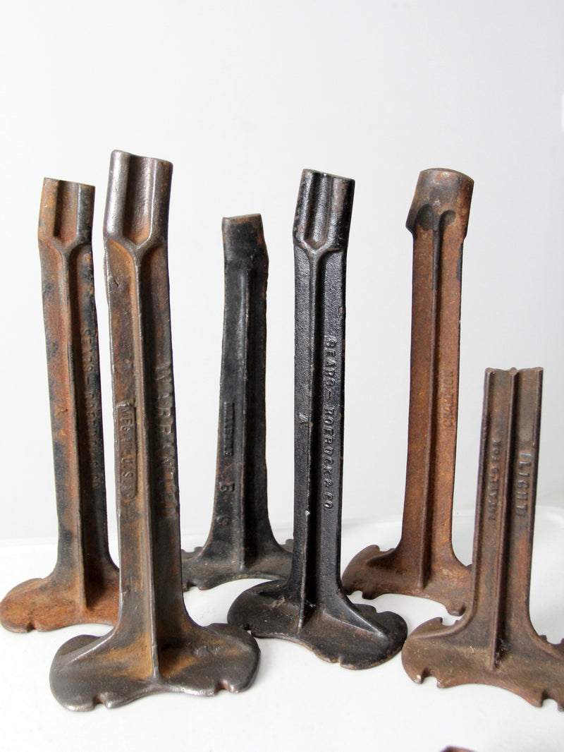 19th century cobblers tools: forms and anvils