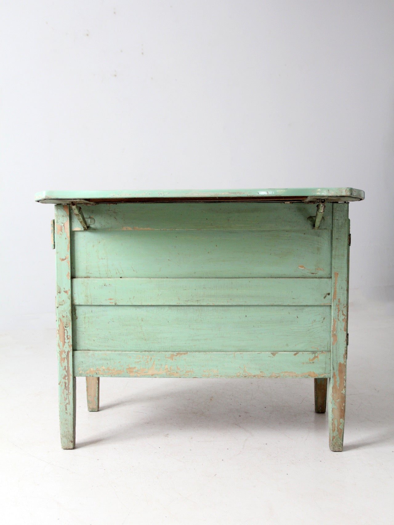 antique enamel-top Hoosier kitchen work table