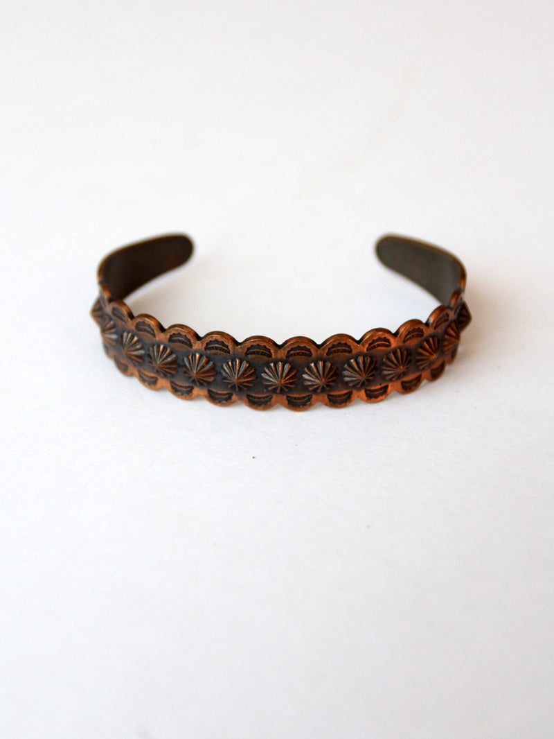 vintage Mexican copper cuff bracelet