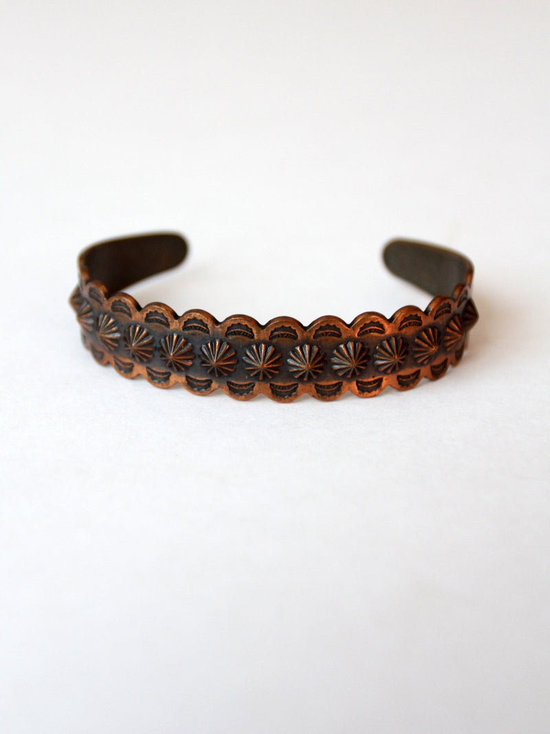 vintage Mexican copper cuff bracelet
