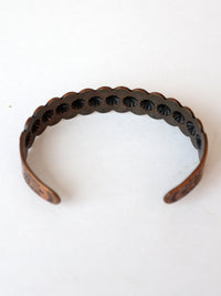 vintage Mexican copper cuff bracelet