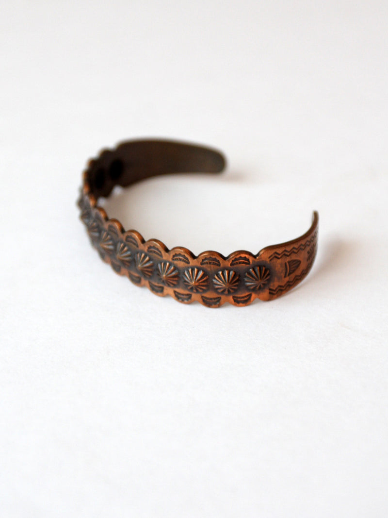 vintage Mexican copper cuff bracelet