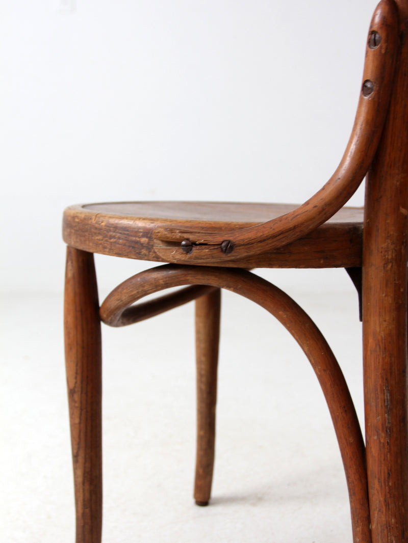 antique Herhold Chair Co bentwood cafe chair