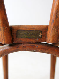 antique Herhold Chair Co bentwood cafe chair