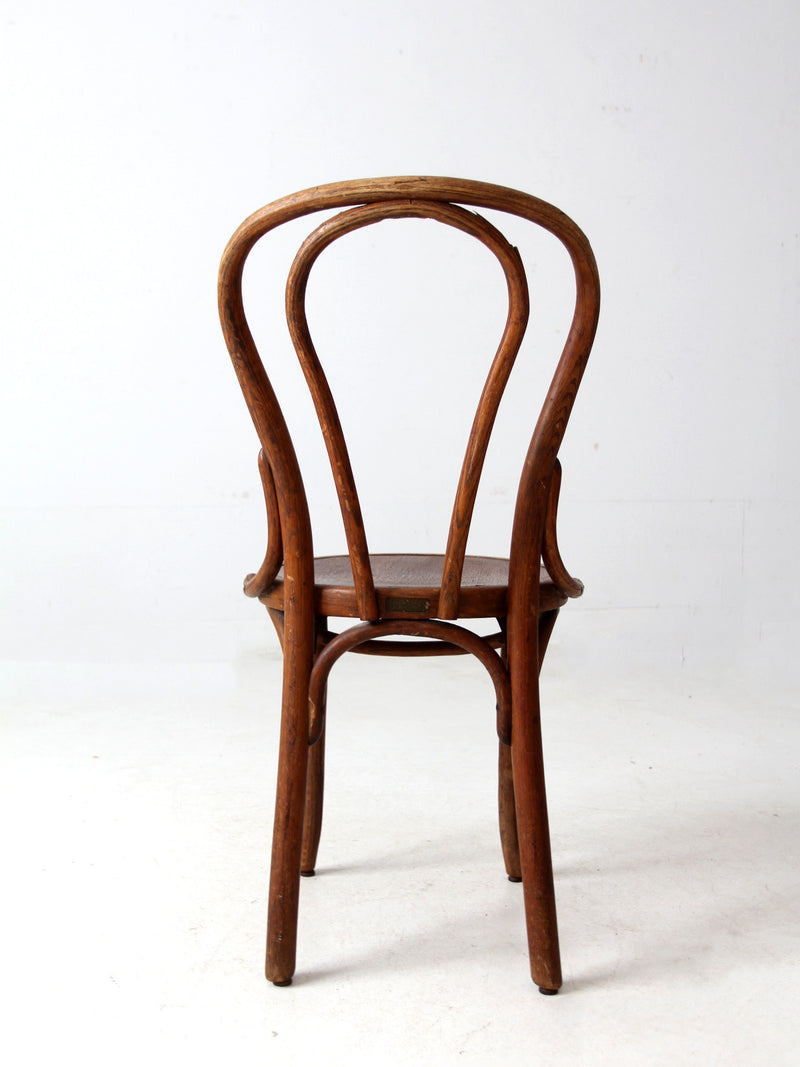 antique Herhold Chair Co bentwood cafe chair