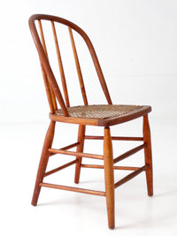 antique Windsor style cane seat chair