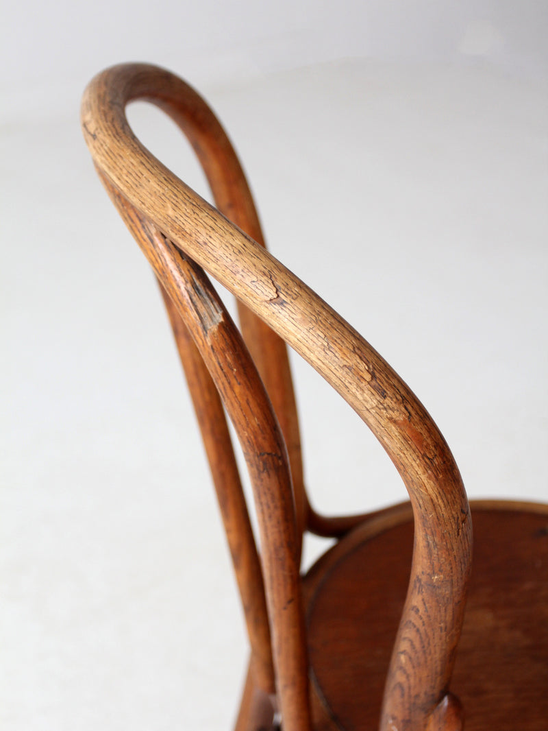 antique Herhold Chair Co bentwood cafe chair