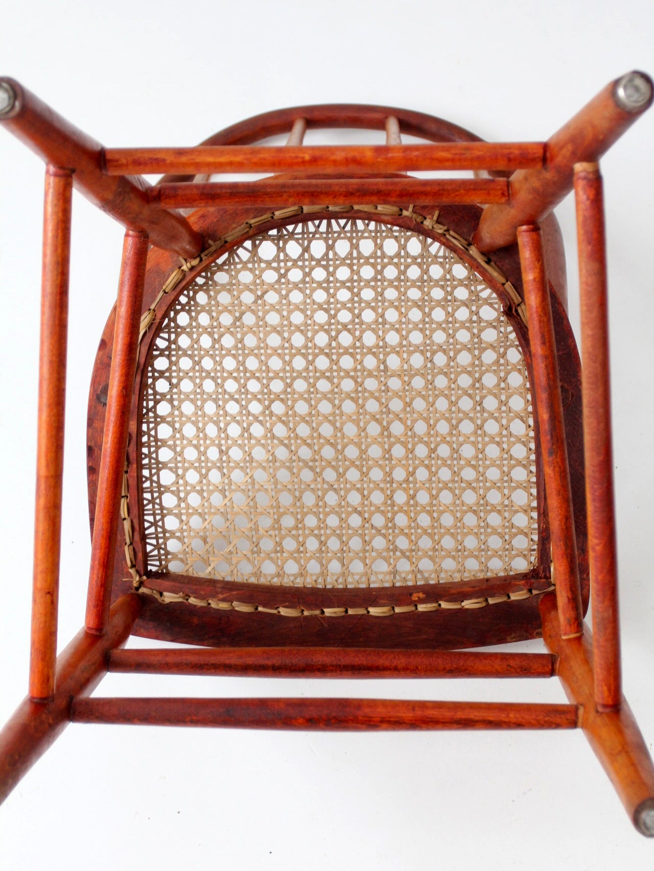 antique Windsor style cane seat chair