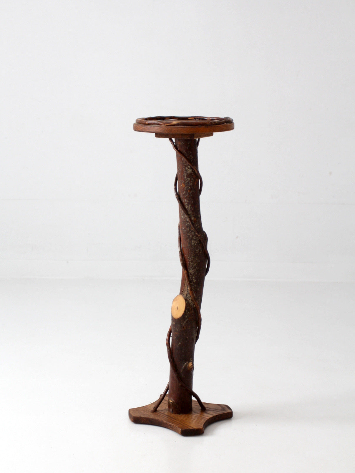 vintage rustic Adirondack twig plant stand