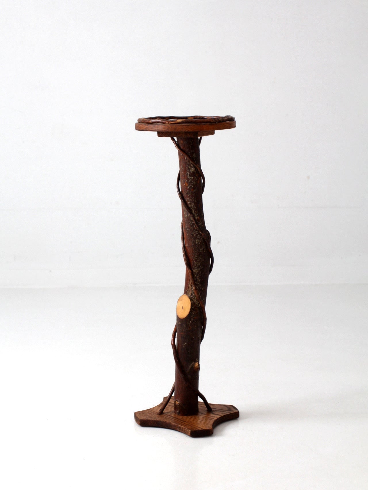 vintage rustic Adirondack twig plant stand