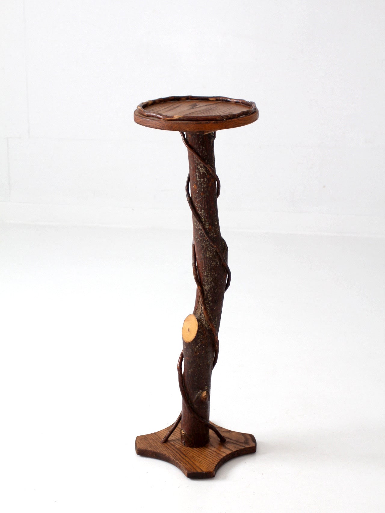 vintage rustic Adirondack twig plant stand