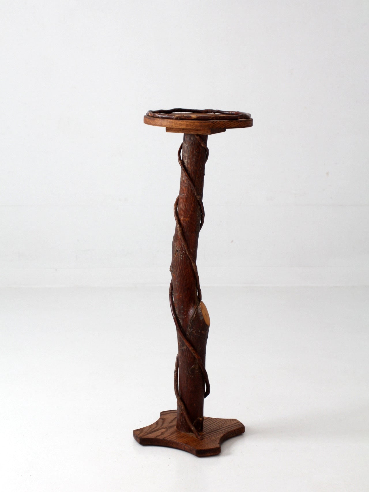 vintage rustic Adirondack twig plant stand