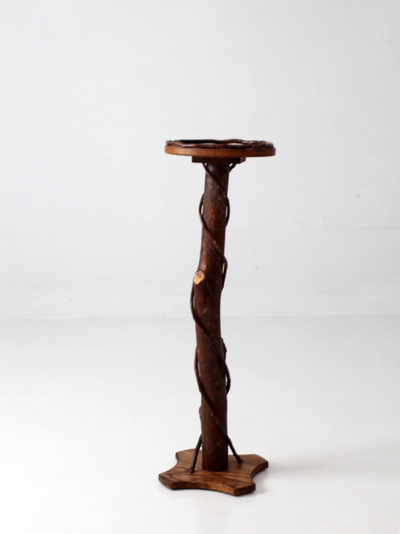 vintage rustic Adirondack twig plant stand