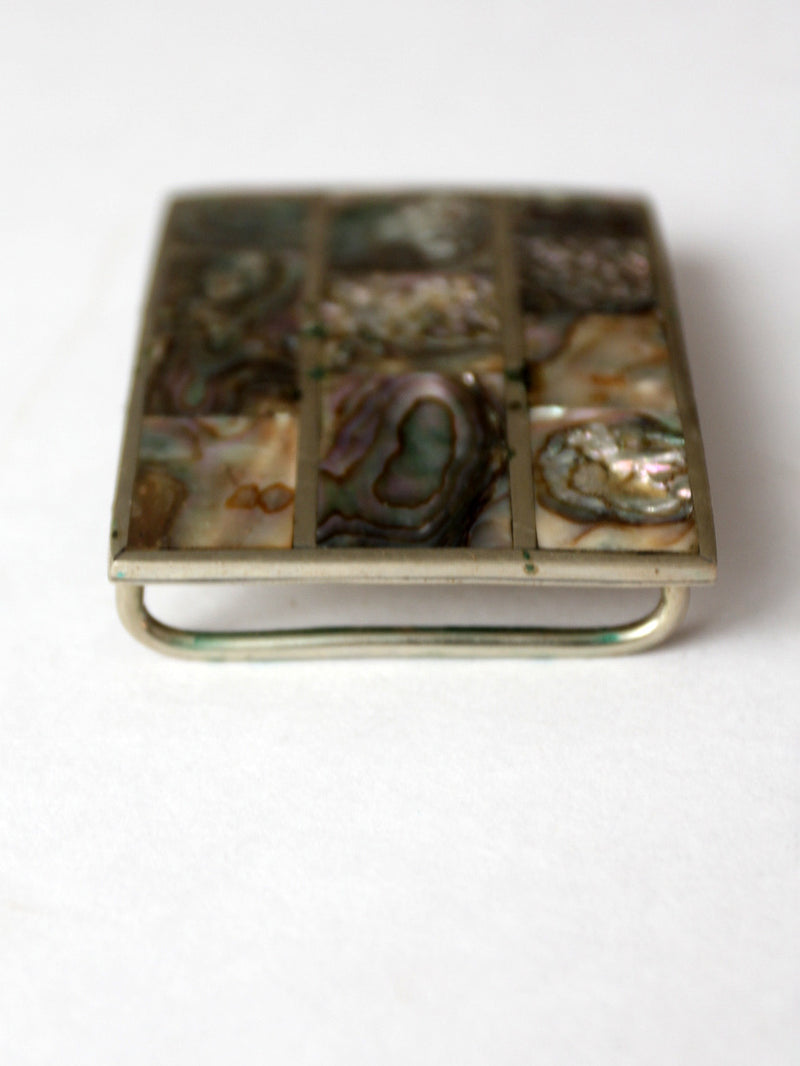 vintage Rockmount Ranch Wear abalone shell buckle