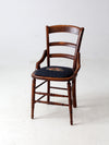 antique needlepoint seat accent chair