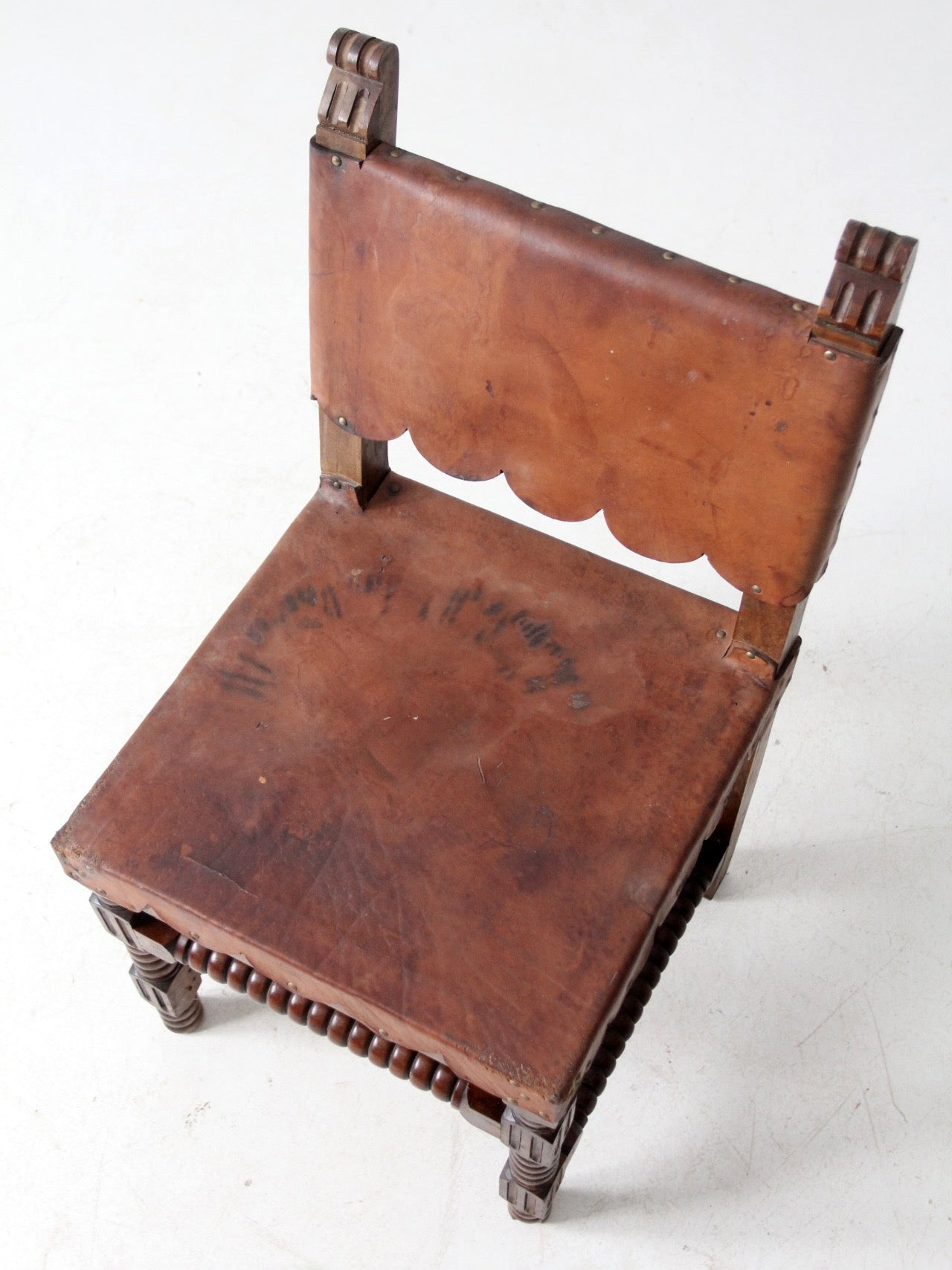 antique leather estancia chair