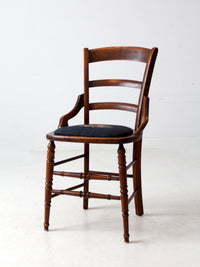 antique needlepoint seat accent chair
