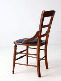 antique needlepoint seat accent chair