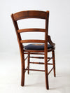 antique needlepoint seat accent chair