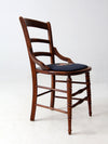 antique needlepoint seat accent chair